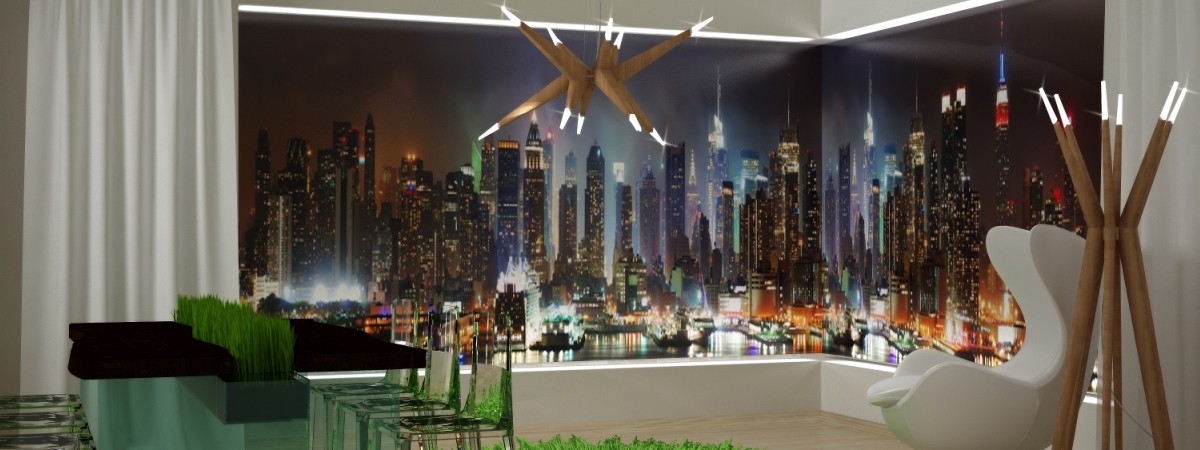 Натяжные стены